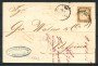 1862 - SARDEGNA - LOTTO/30280 -  10 cent. BISTRO BRUNO SU PIEGHEVOLE PER MESSINA -
