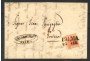 1853 - LOMBARDO VENETO - LOTTO/40531 - 15 CENT. ROSSO VIVO SU LETTERA DA PALMA A GORIZIA