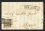 1856 - DUCATO DI MODENA - LOTTO/40223 - 25 cent. CAMOSCIO CHIARO - USATO SU BUSTA