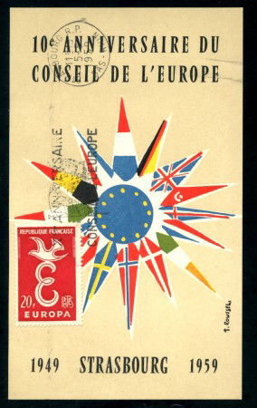 1959 - FRANCIA - 10 ANNIVERSARIO CONSIGLIO D'EUROPA - LOTTO/26267