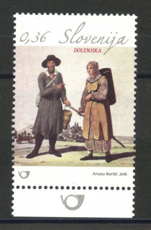 2016 - SLOVENIA - COSTUMI NAZIONALI - NUOVO - LOTTO/34639