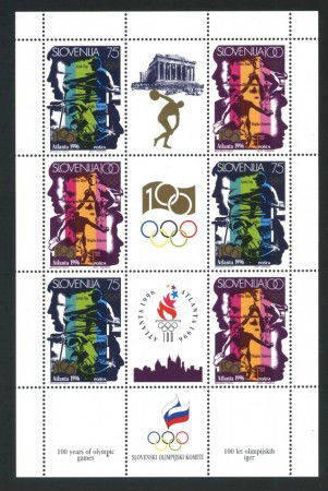 1996 - SLOVENIA - MINIFOGLIO GIOCHI OLIMPICI - NUOVO - LOTTO/33906