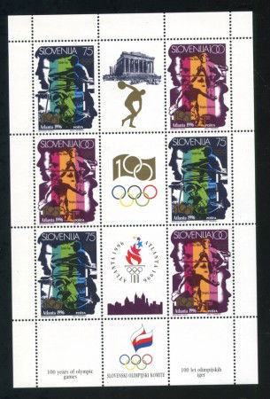 1996 - SLOVENIA - MINIFOGLIO GIOCHI OLIMPICI - NUOVO - LOTTO/33907