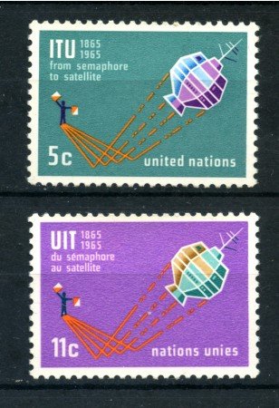 1965 - LOTTO/21365 - ONU U.S.A - CENTENARIO UIT  2v. - NUOVI