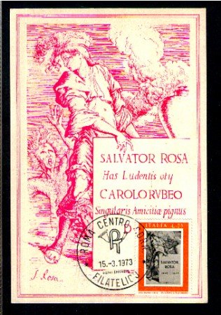 1973 - LOTTO/10880 - REPUBBLICA - SALVATOR ROSA - CARTOLINA MAXIMUM