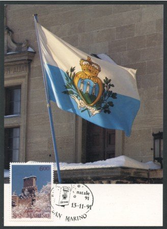 1991 - LOTTO/12218 - SAN MARINO - NATALE CARTOLINA UFFICIALE