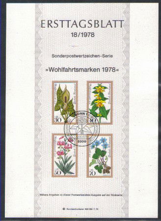 1978 - LOTTO/5270Z - GERMANIA FEDERALE - FIORI - E.T.B