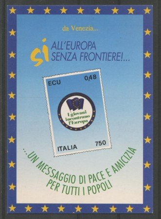 1991 - LOTTO/15480 - I GIOVANI E L'EUROPA - CART. MAXIMUM