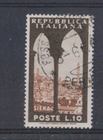 1953 - LOTTO/6221U - REPUBBLICA - 10 L. TURISTICA  SIENA USATO