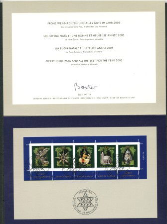 2004 - SVIZZERA - NATALE - FOGLIETTO USATO FDC- FOLDER - LOTTO/37437FU