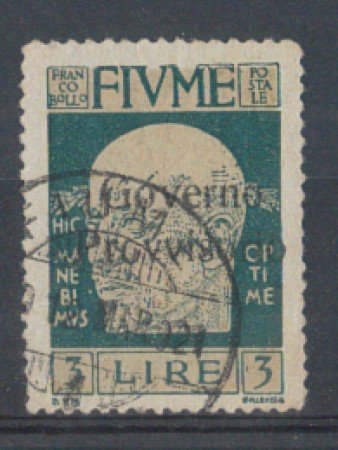 1921 - LOTTO/OCP2193A - FIUME - 3 LIRE GOVERNO PROV. USATO