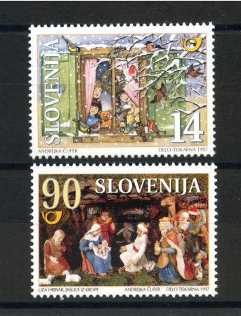 1997 - SLOVENIA - NATALE E NUOVO ANNO 2v. - NUOVI - LOTTO/33940