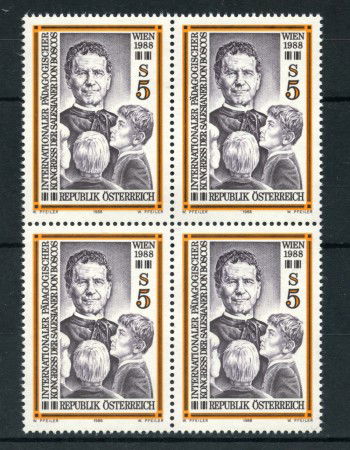 1988 - LOTTO/20291Q - AUSTRIA - CONGRESSO PEDAGOGIA - QUARTINA