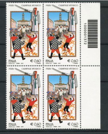 2011 - LOTTO/15402QCB - REPUBBLICA - CARNEVALE  IVREA - CODICE A BARRE