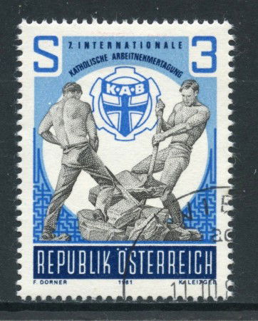 1981 - AUSTRIA - LAVORATORI CATTOLICI - USATO - LOTTO/28237