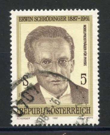 1987 - AUSTRIA - LOTTO/39541 - ERWIN SCHRIDINGER - USATO