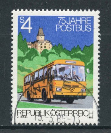 1982 - AUSTRIA - PULLMAN POSTALI - USATO - LOTTO/28258