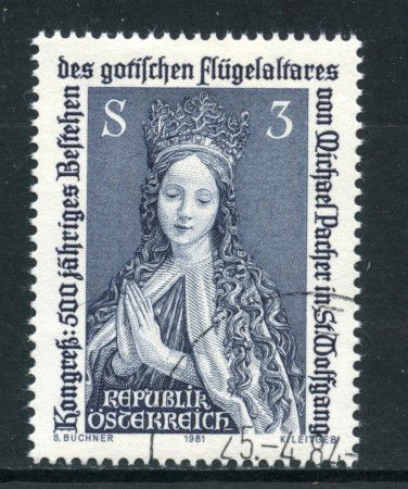 1981 - AUSTRIA - ALTARE GOTICO DI M.PACHER - USATO - LOTTO/28232