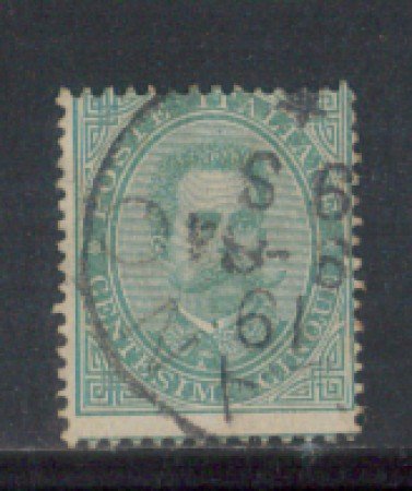 1879 - LOTTO/REG37U - REGNO - 5c. VERDE RE UMBERTO - USATO
