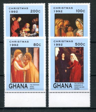 1992 - LOTTO/19503 - GHANA - NATALE 4v. - NUOVI