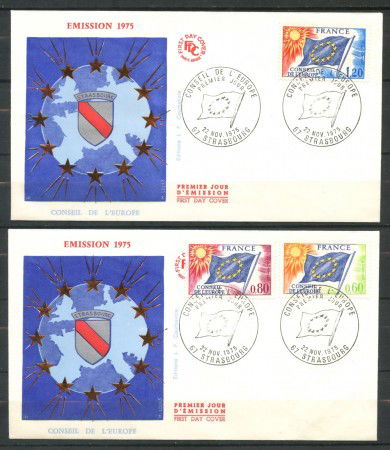 1975 - FRANCIA - CONSIGLIO D'EUROPA - 2 BUSTE FDC - LOTTO/25877