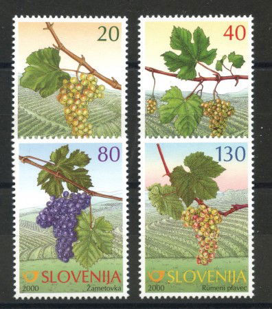 2000 - SLOVENIA - VITIGNI SLOVENI 4v. - NUOVI - LOTTO/34126