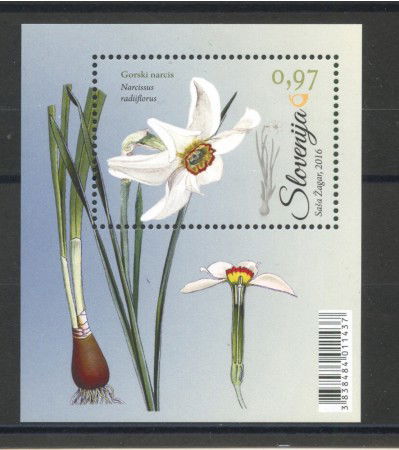 2016 - SLOVENIA - FIORI. FOGLIETTO - NUOVO - LOTTO/34644
