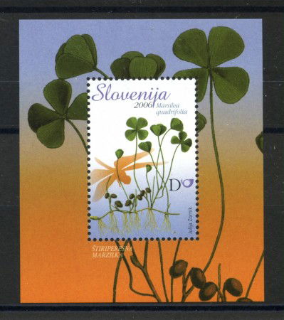 2006 - SLOVENIA - PIANTE ACQUATICHE - FOGLIETTO NUOVO - LOTTO/34316