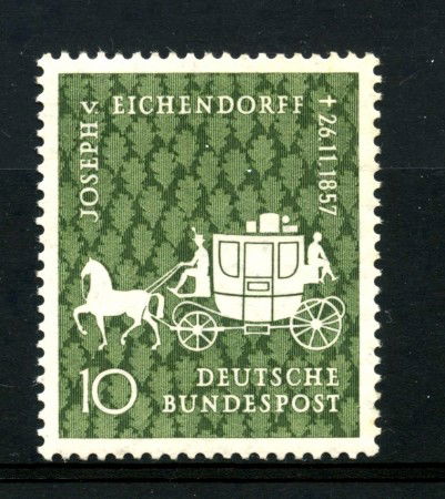 1957 - GERMANIA FEDERALE - 10p.  VON EICHENDORFF - NUOVO - LOTTO/30821