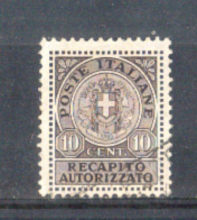 1930 - LOTTO/REGCAP3U - REGNO - 10c. RECAPITO - USATO