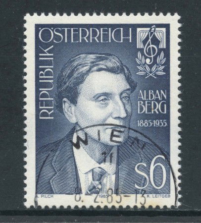 1985 - AUSTRIA - ALBAN BERG COMPOSITORE - USATO - LOTTO/28339