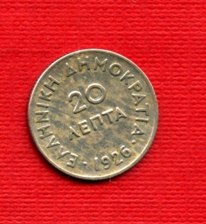 1926 - LOTTO/M21144 - GRECIA - 20 LEPTA COPPER NICKEL