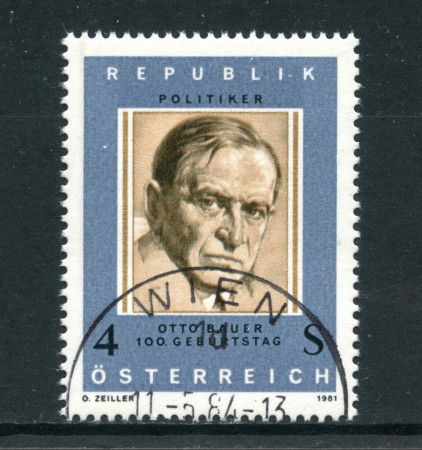 1981 - AUSTRIA - OTTO BAUER - USATO - LOTTO/28230