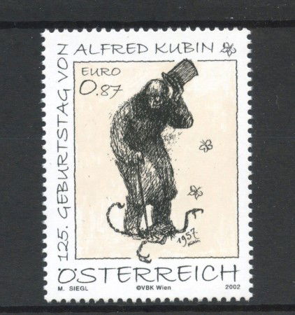 2002 - AUSTRIA - LOTTO/41929 - ALFRED KUBIN - NUOVO