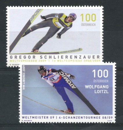 2009 - AUSTRIA - SALTATORI CON GLI SCI 2v. - NUOVI - LOTTO/33495