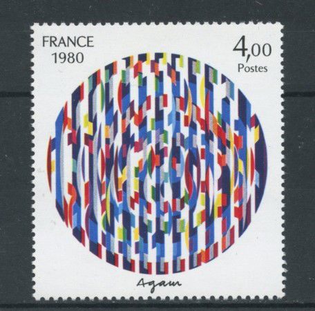 1980 - LOTTO/17496 - FRANCIA - 4 Fr. AGAM MESSAGGIO DI PACE - NUOVO