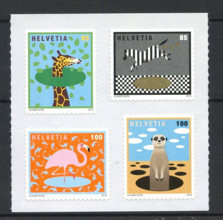 2019 - SVIZZERA - LOTTO/42152 - FAUNA  4v. - NUOVI