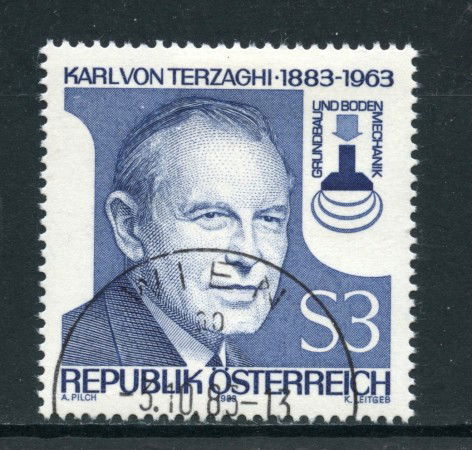 1983 - AUSTRIA - KARL VON TERZAGHI - USATO - LOTTO/28307