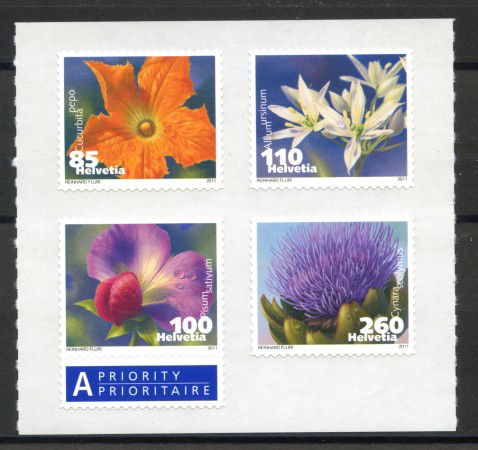 2011 - SVIZZERA - LOTTO/37777 - VERDURE E FIORI  4v. - NUOVI
