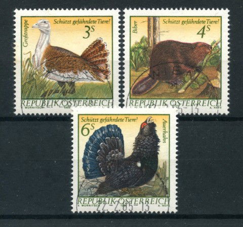 1982 - AUSTRIA - ANIMALI PROTETTI 3v. - USATI - LOTTO/28261