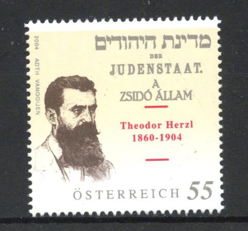 2004 - AUSTRIA - LOTTO/41990 - THEODOR HERZL - NUOVO