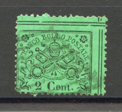 1868 - STATO PONTIFICIO - LOTTO/40268 - 2 Cent. VERDE - USATO