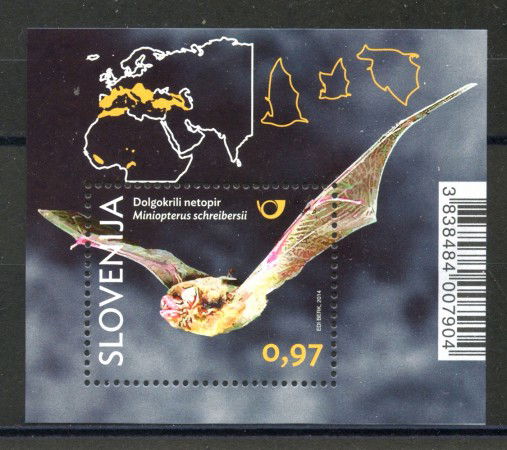 2014 - SLOVENIA - PIPISTRELLI  FOGLIETTO - NUOVO - LOTTO/34581