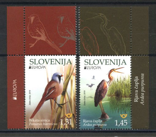 2019 - SLOVENIA - EUROPA  UCCELLI 2v. - NUOVI - LOTTO/34734