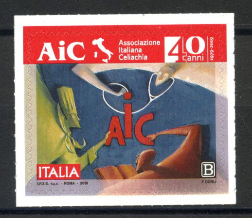 2019 - REPUBBLICA - AIC  CELIACHIA - NUOVO - LOTTO/37107