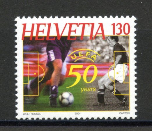 2004 - SVIZZERA - CINQUANTENARIO DELLA UEFA - NUOVO - LOTTO/37417
