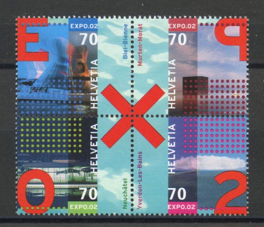 2002 - SVIZZERA - EXPO INTERNAZIONALE 4v. - NUOVI - LOTTO/37365
