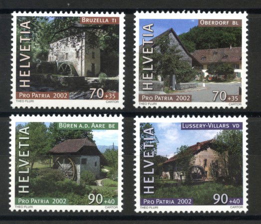 2002 - SVIZZERA - PRO PATRIA 4v. - NUOVI - LOTTO/37367