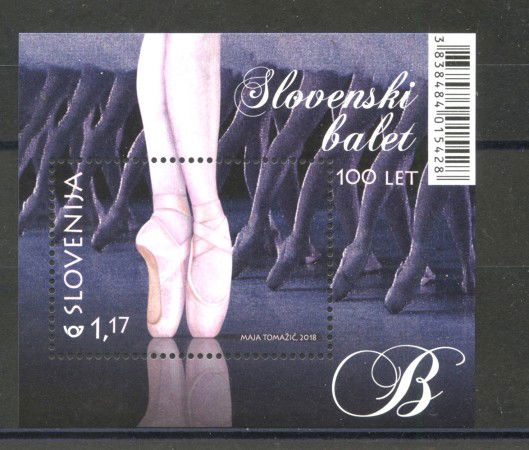 2018 - SLOVENIA -  CENTENARIO BALLETTO SLOVENO  FOGLIETTO - NUOVO - LOTTO/34718