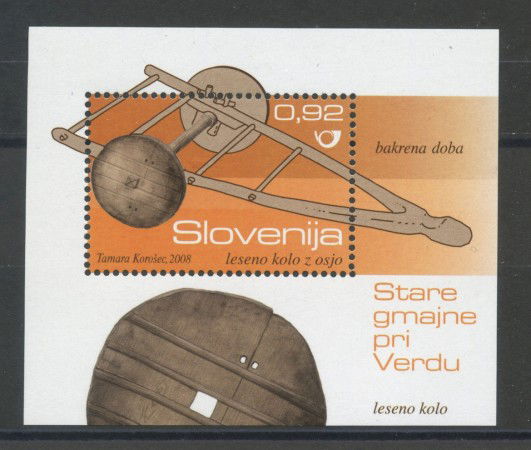 2008 - SLOVENIA - RITROVAMENTI ARCHEOLOGICI  FOGLIETTO - NUOVO - LOTTO/34390